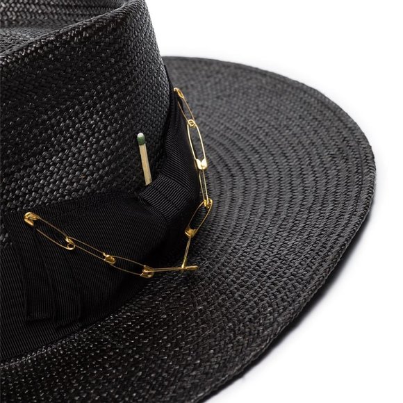 Accessories Nick Fouquet Midnight Straw Fedora Hat Poshmark